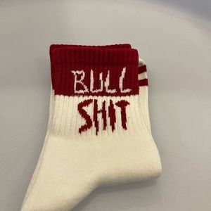 One pair of funny cool letter print socks New in packaging!